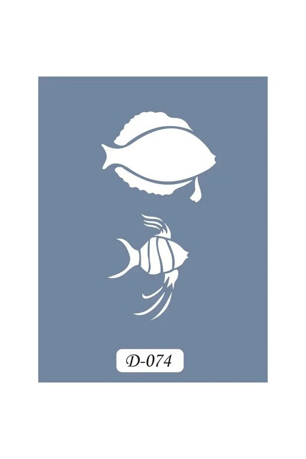 D74 قالب تصميم سمكة، سلسلة D، مقاس 15 × 20 سم.
