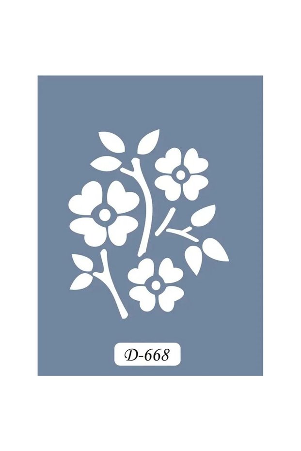 D668 Flower Model D Series Stencil 15x20 cm