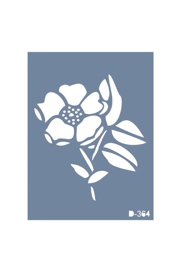 D364 Flower Model D Series Stencil 15x20 cm