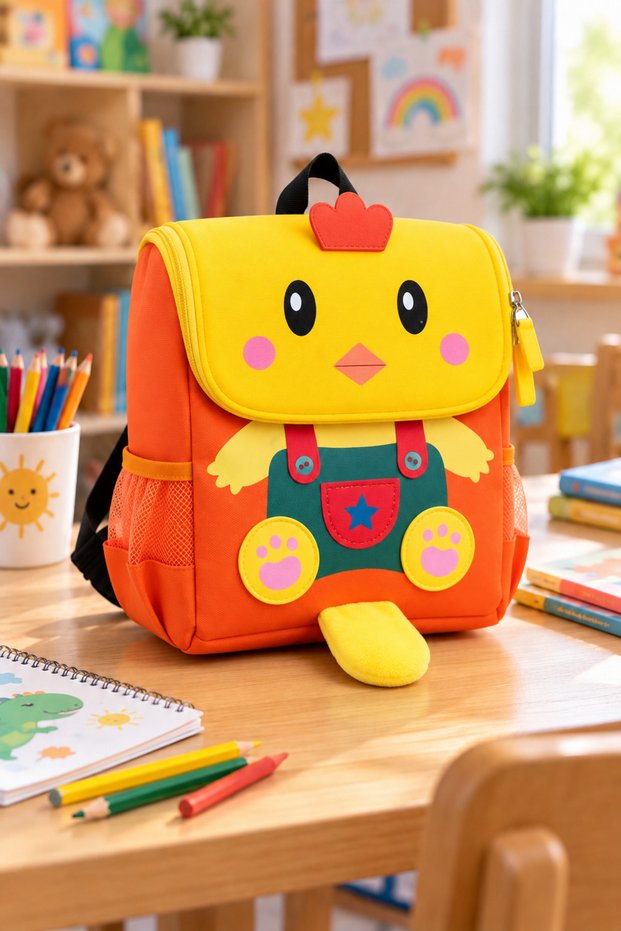 Kindergarten Backpack—Colorful, Patterned, Cute Backpack, 22x27x12 cm, VD085