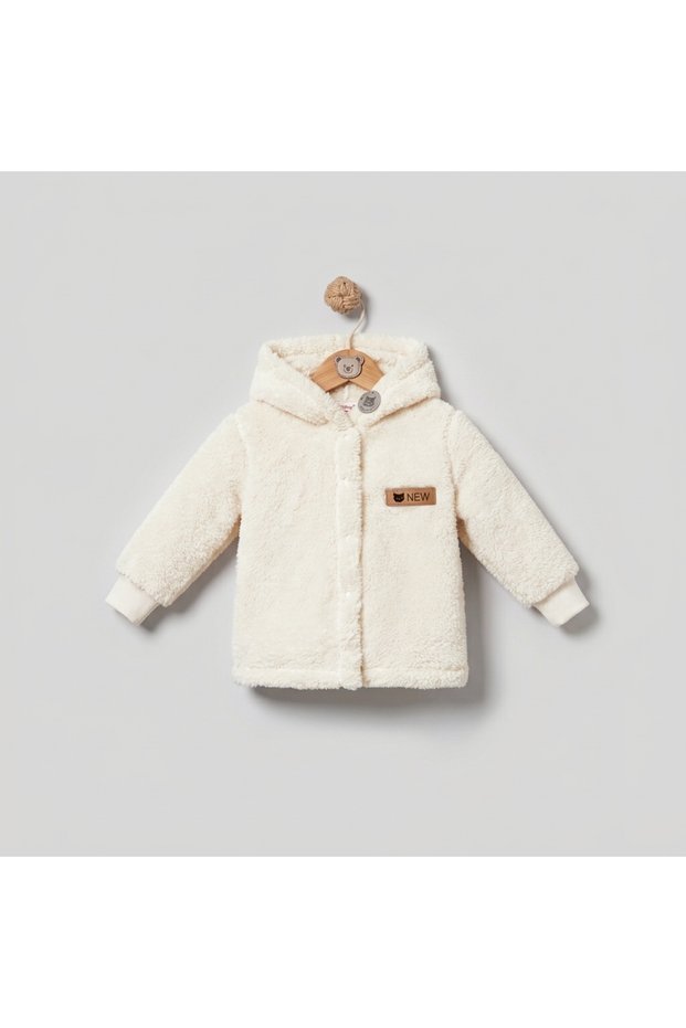 Welsoft Fleece Baby and Kids' Hooded Snap-Fastened Plush Cardigan