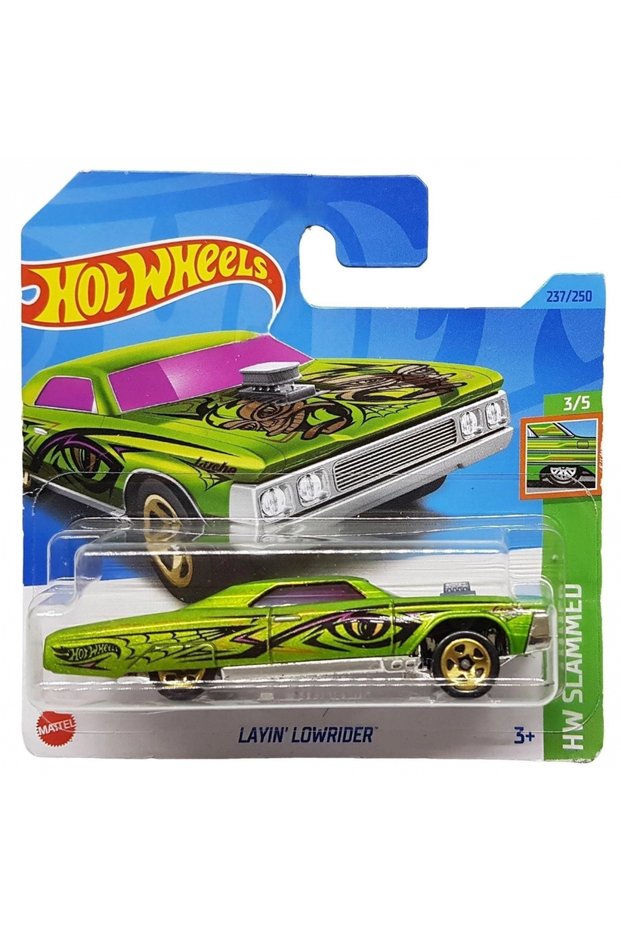 Layin' Lowrider - HW Slammed Green 1/64 Diecast Model Car