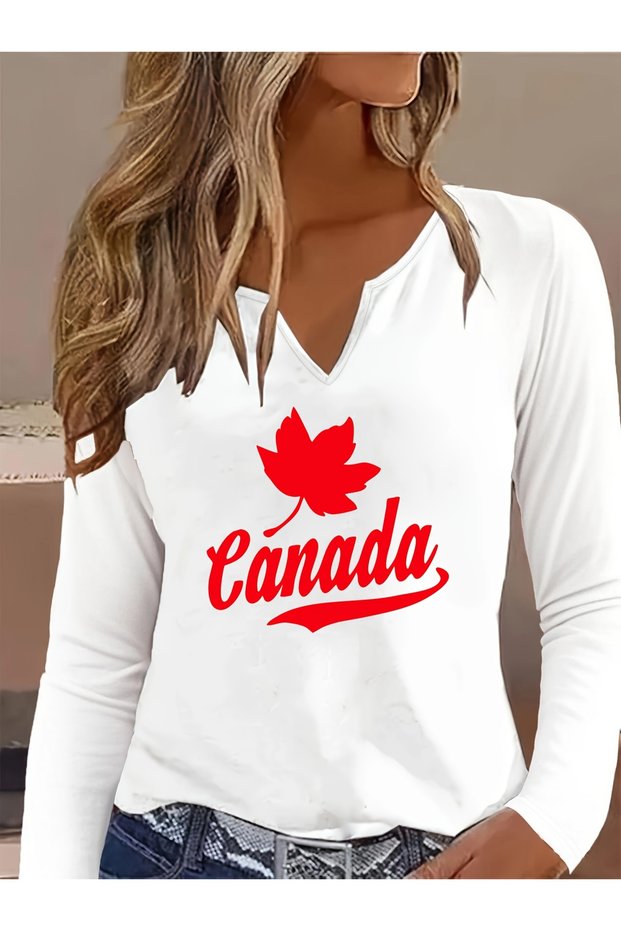 Mix-Printed Cotton-Lycra Half-V-Neck Short-Sleeved Blouse