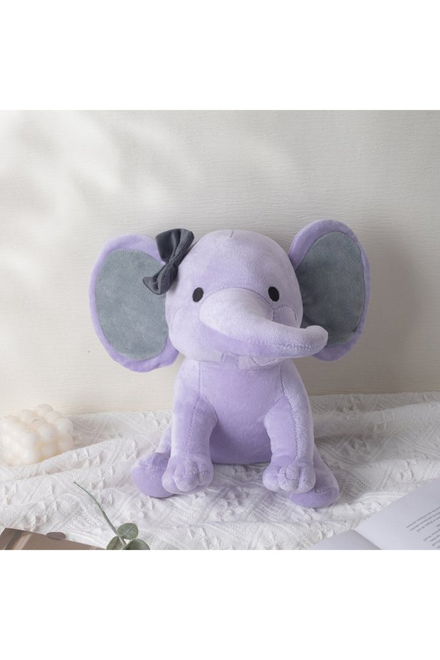 25cm Purple 25cm/9.84in Soft Elephant Plush Stuffed Animal - Cute Fluffy Colorful Plush Toy (Multipl