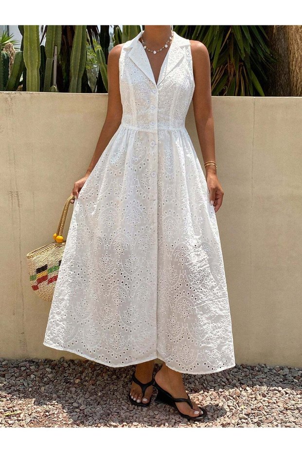 Rochie maxi, alb