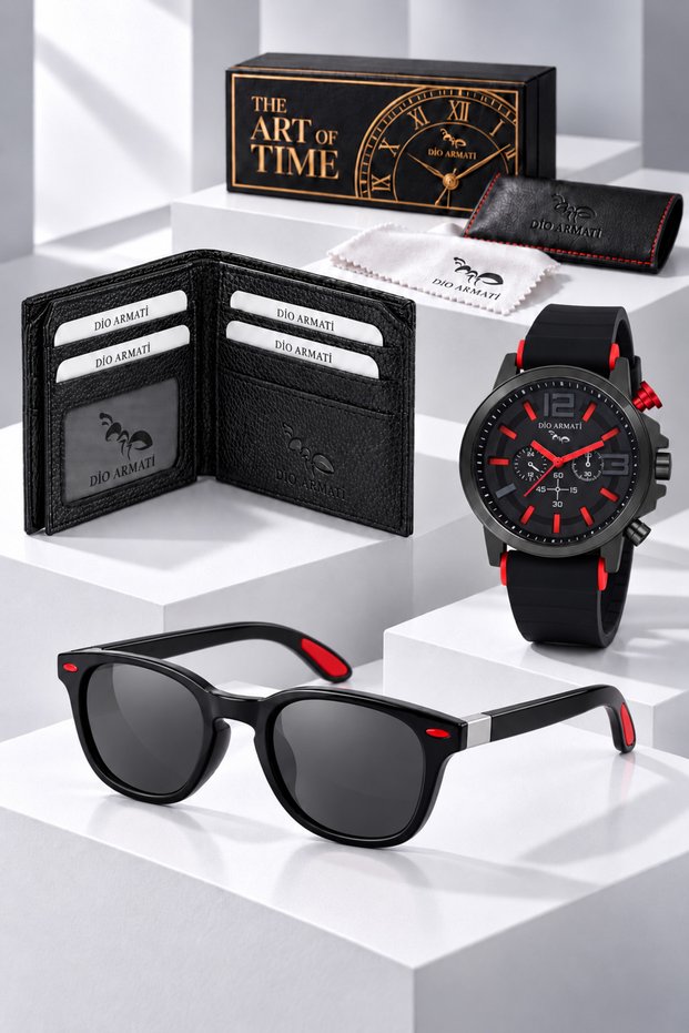 Men's Checked Square-Frame Sports Sunglasses with UV400-Protected Lenses