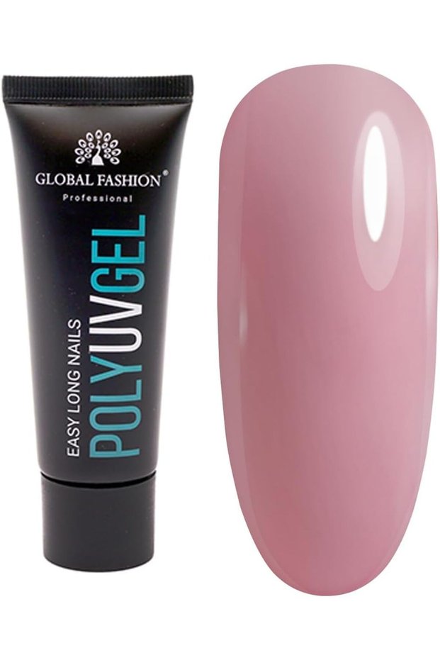 Global Fashion Poly UV Gel: Long-Lasting, Durable, and Easy-to-Use Nail Enhancements | (18), 8 x 2.5 x 2.5 cm