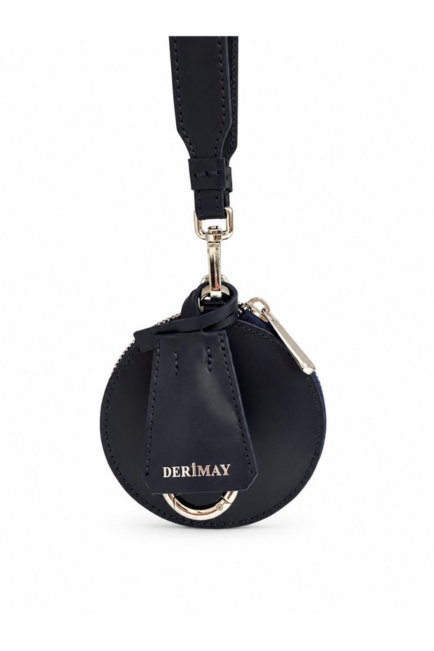 Women's Trend Minimal 100% Genuine Leather Baguette Bag, Comes with a Keychain, Zipper Closure, 8 Colors