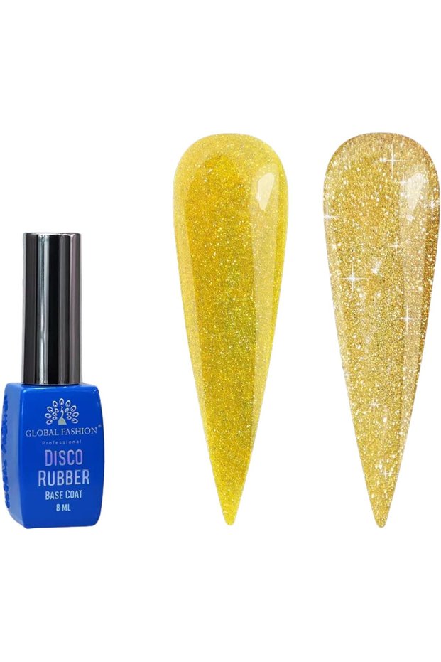 Disco Reflective Rubber Base | 8ml | Long-lasting Shine | Nail Art | (14)