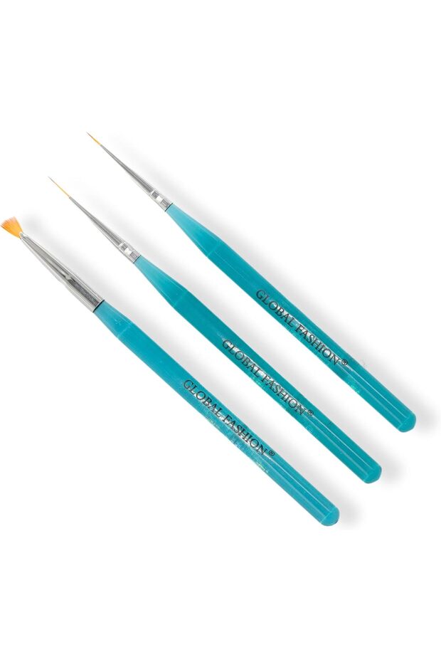 Nail Art Brushes Set Nail Art Liner Brush and Nail Dotting Pen Gel Polish Painting Tools For Nail Art Design (7mm, 9mm, 11mm | | (SET)