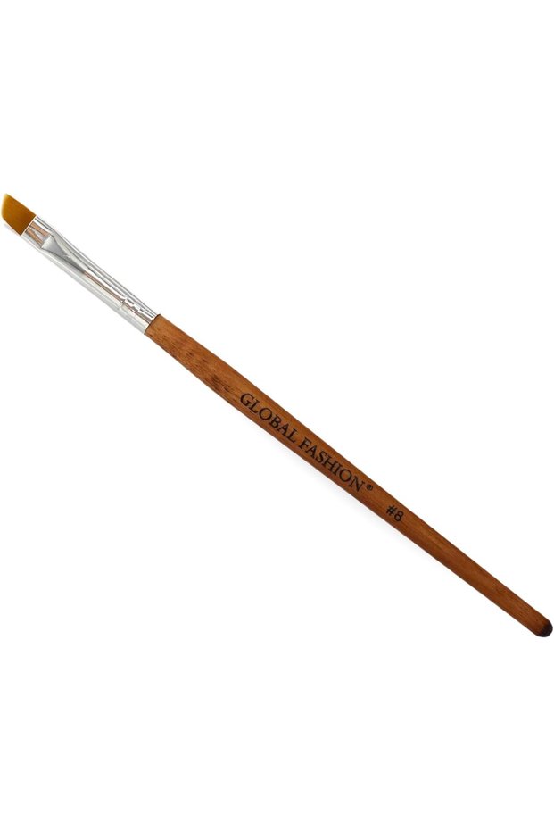 Flat Synthetic Nail Brush for UV Gel Polish | Create Stunning Nails at Home | | (#8)