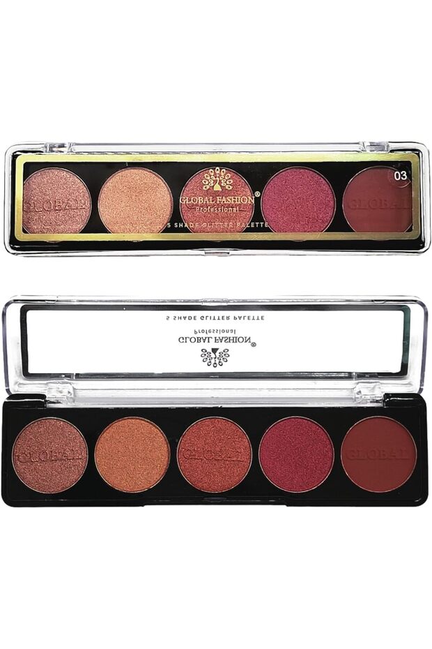 5-Color Eye Shad Palette - Long-Lasting Matte and Shimmer Shades, High Pigment, Blendable Makeup Palette for Day & Night Looks | (PALETTE 3)