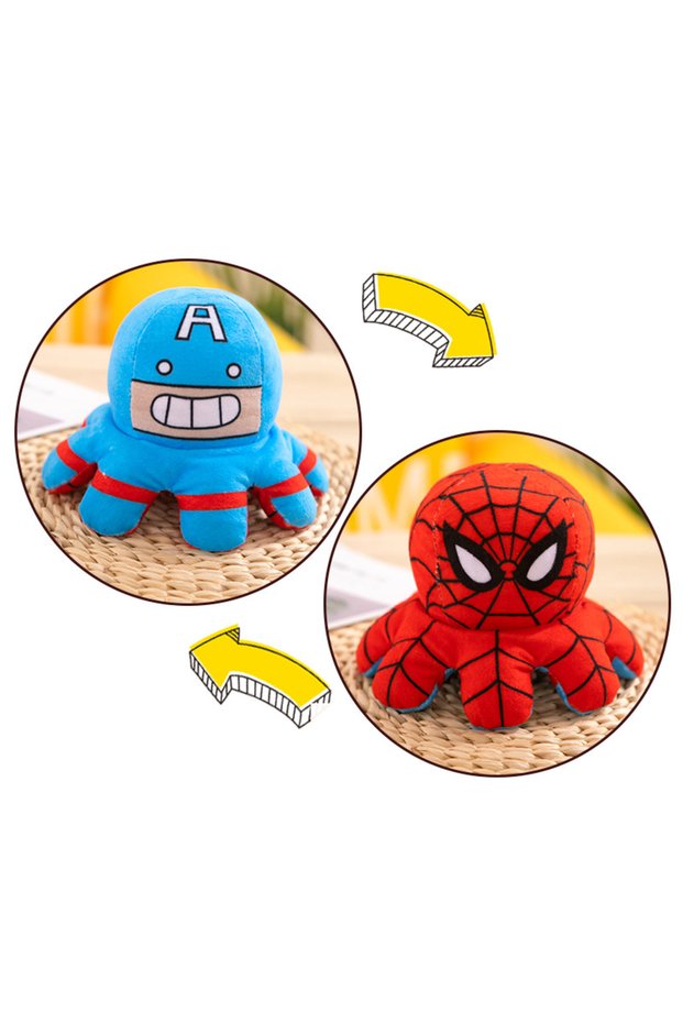 20cm A Hot Marvel Plush Doll Avengers Spiderman Iron Man Captain America Hulk Octopus That Can Be Fl