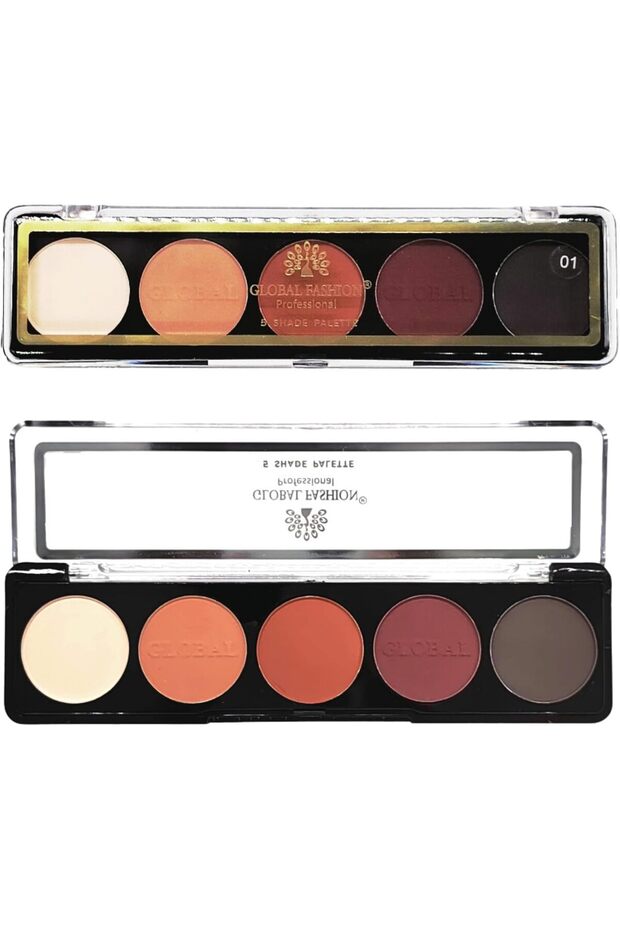 5-Color Eye Shad Palette - Long-Lasting Matte and Shimmer Shades, High Pigment, Blendable Makeup Palette for Day & Night Looks | (PALETTE 1)