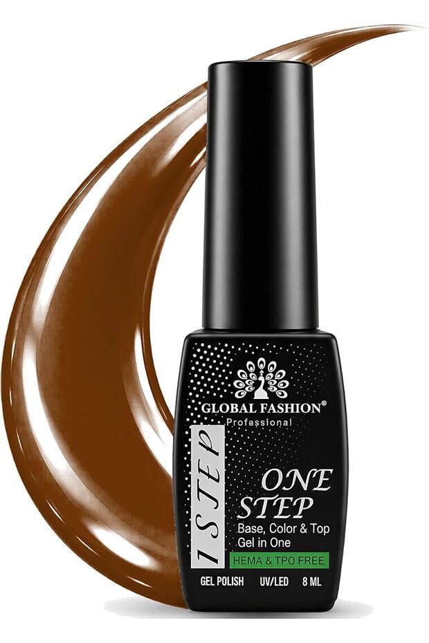 Global Fashion One Step 3 in 1 Gel Nail Polish 8ml, UV LED, 19