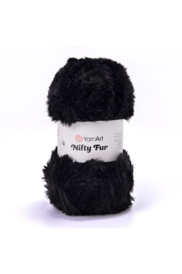 NiftyFur Plush Fur-Textured Thick Knitting Yarn, 100% Polyester, 100 g, 80 m - 1 PIECE-8402