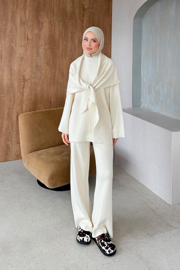 Care Knit Set, Cream