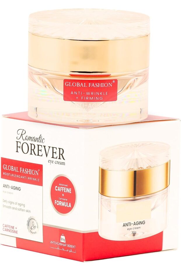 Romantic Forever Eye Cream 30g Anti-Wrinkle & Firming Under Eye Treatment – Hydrating & Brightening Formula with Caffeine, Carnosine, Peptides & Squalane Reduces Puffiness, Dark Circles & Fine Lines