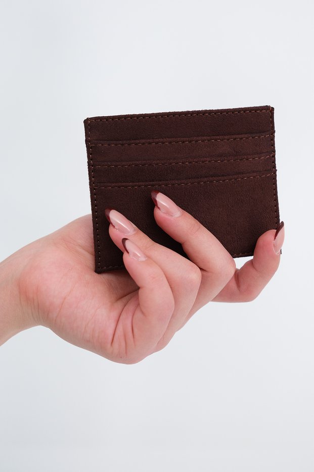 Suede Card Holder Wallet CZDN162