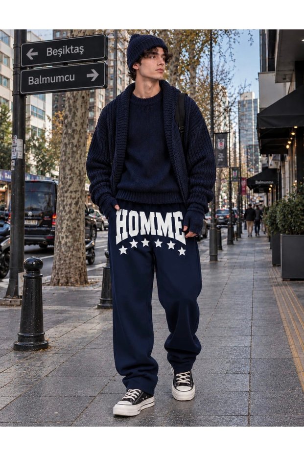 Street Style Wide-Leg Sweatpants