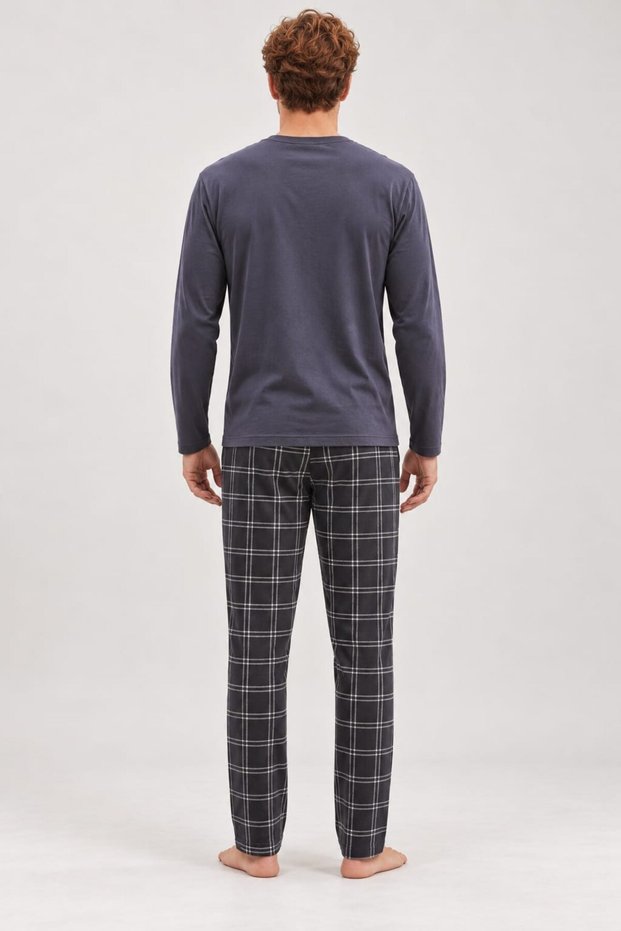 Men's 6500-2 Long-Sleeve 100% Cotton Pajama Set