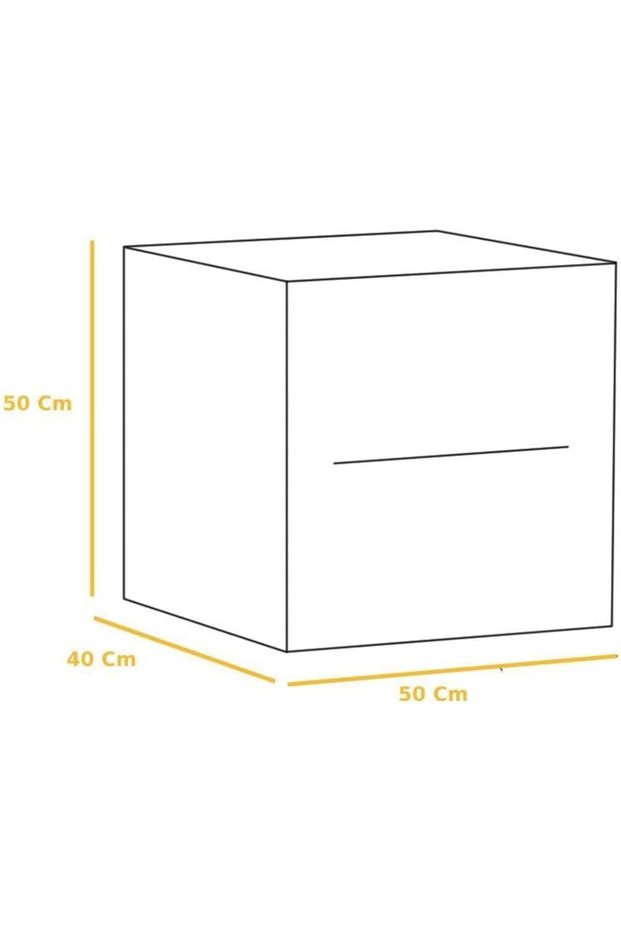 COM102 MDF Wood Bedroom Cabinet Cammode, 45 cm x 40 cm x 40 cm Size, Black/White