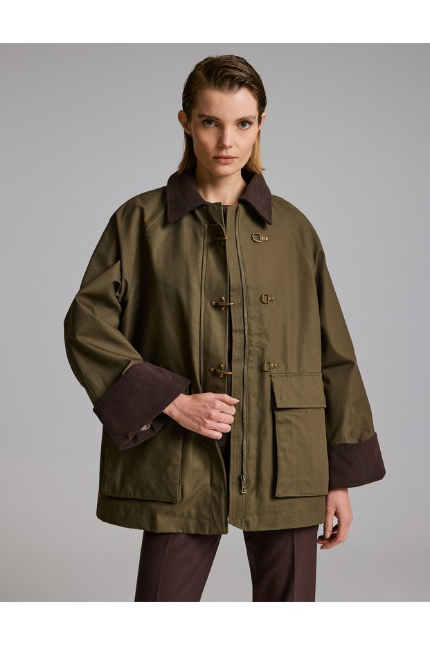 Khaki Comfort Fit Coat 50326353-VR027
