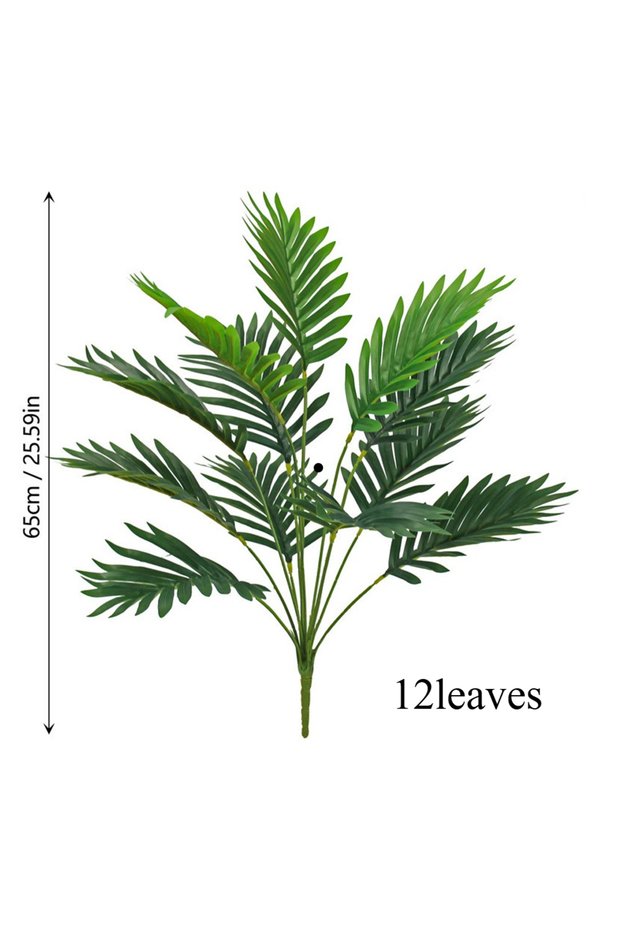 D-12H Artificial Areca Palm Trees Plants Tree Plastic 65-90cm Fake Plant for Home Living Room Balcon
