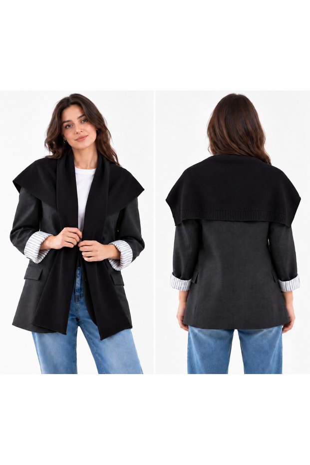 Square Patchwork Scarf - Sports Knitwear Knitted Shoulder Scarf | Unisex Boho Shawl - Scarf