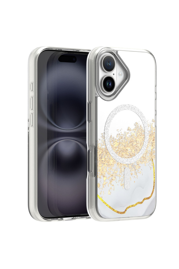 Husa iPhone 17, Epoxy MagSafe, Alb