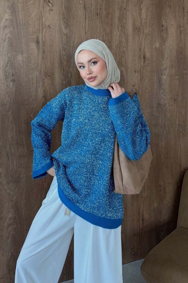 Gisha Glittery Tunic, Blue