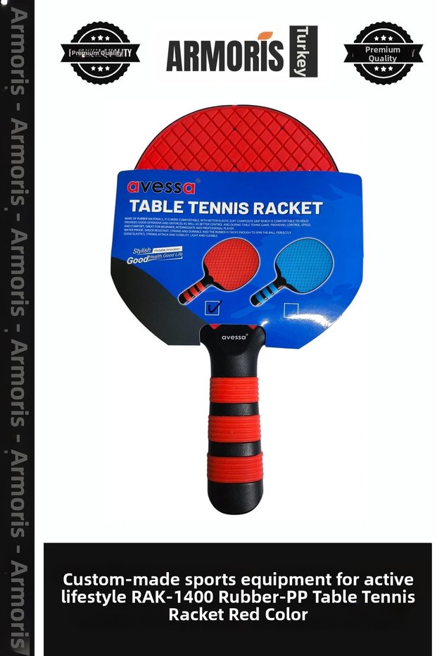 Special Production Sports Equipment Recreation Active Life Rak-1400 Rubber-Pp Table Tennis Racket Red Color