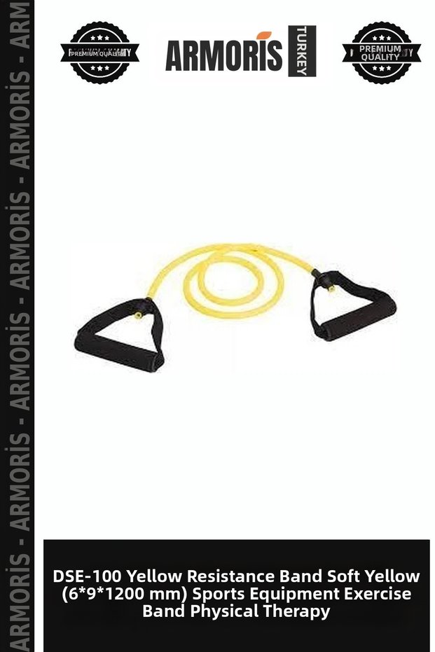 Dse-100 Yellow Resistance Rubber Soft Yellow (6*9*1200 mm) Sports Equipment Exercise Band Physical Therapy