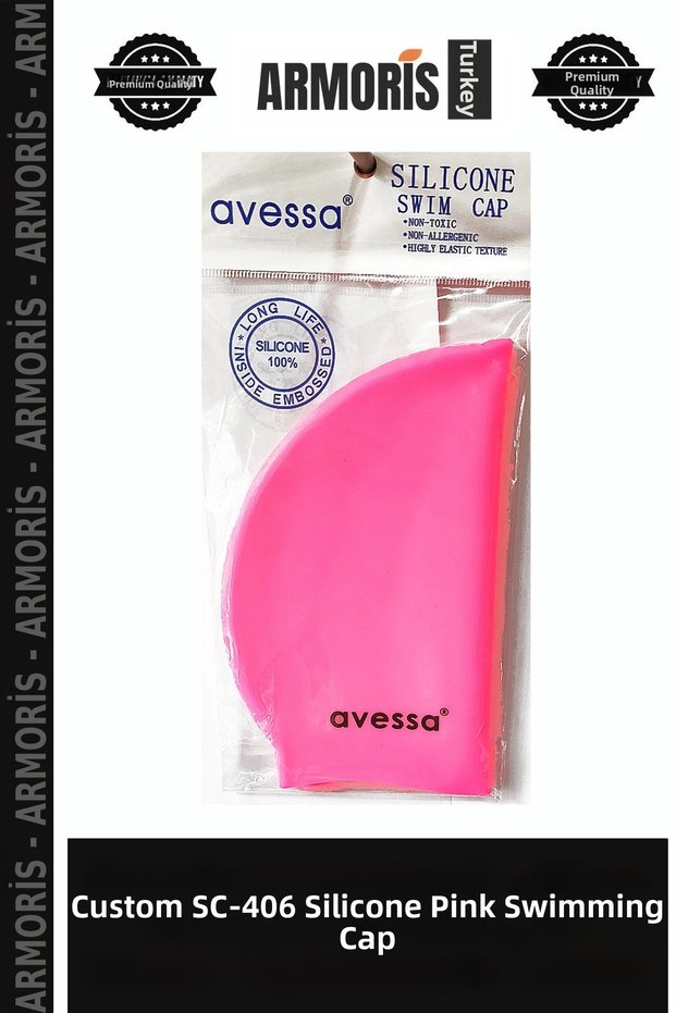 Special Production Sc-406 Silicone Swimming Cap Pink Water Sport Swimming Wear Sea Cap