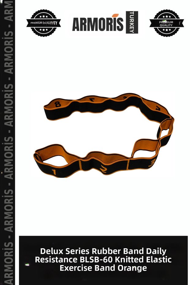 Delux Series Rubber Band Daily Resistance Blsb-60 Knitted Elastic Exercise Band Orange