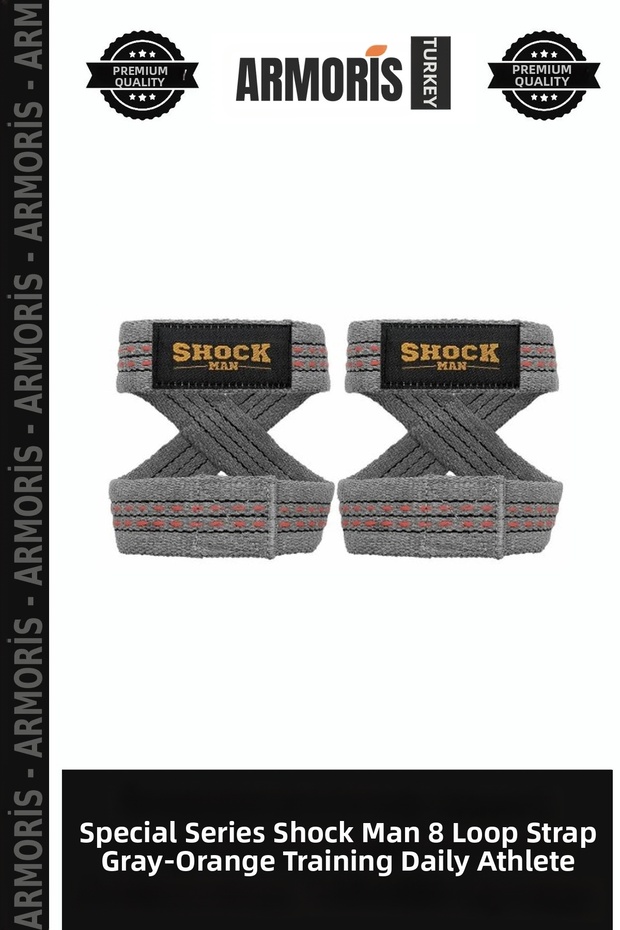 Special Series Shock Man 8 Loop Strap Grey-Orange Training Casual Athlete