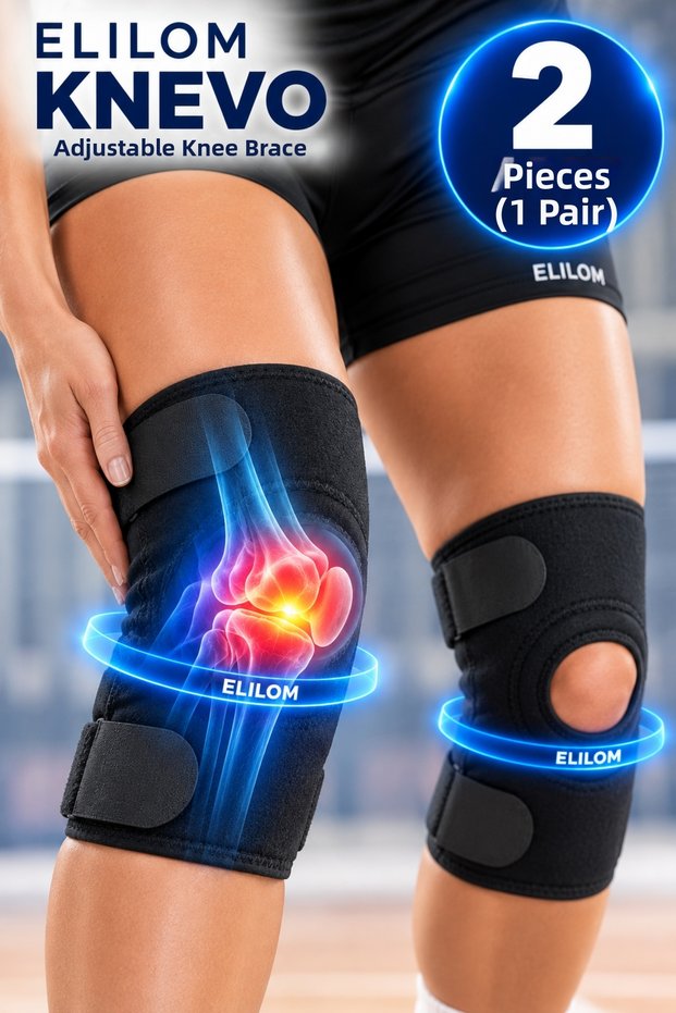 Volleyball Knee Pad Women Men Unisex Sports Fitness Outdoor Patella Velcro Knee Brace 2 Pieces Knevo