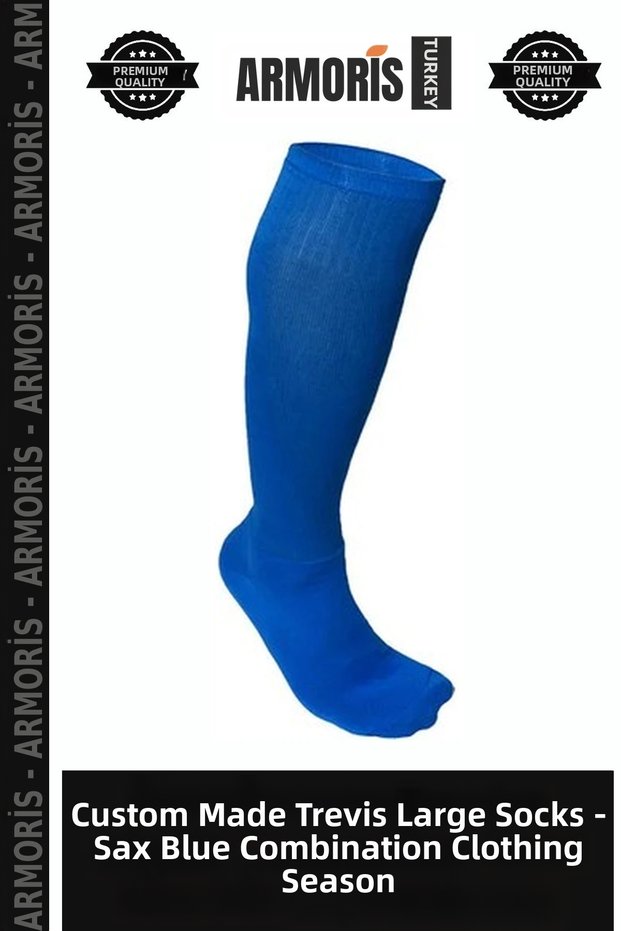 Special Edition Trevire Big Socks -Sax Blue Combination Clothing Season