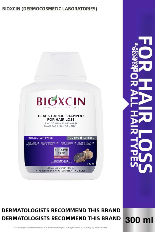Black Garlic Shampoo 300 ml - Anti-Spill and Anti-Slimming Shampoo