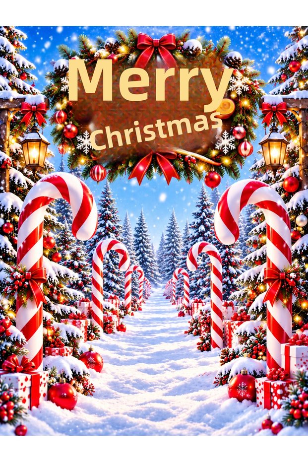Christmas Themed, Welcome New Year, Happy New Year, Photo Shoot, Celebration, School Event Fabric Backdrop