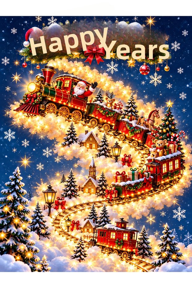 Christmas Themed, Welcome New Year, Happy New Year, Photo Shoot, Celebration, School Event Fabric Backdrop
