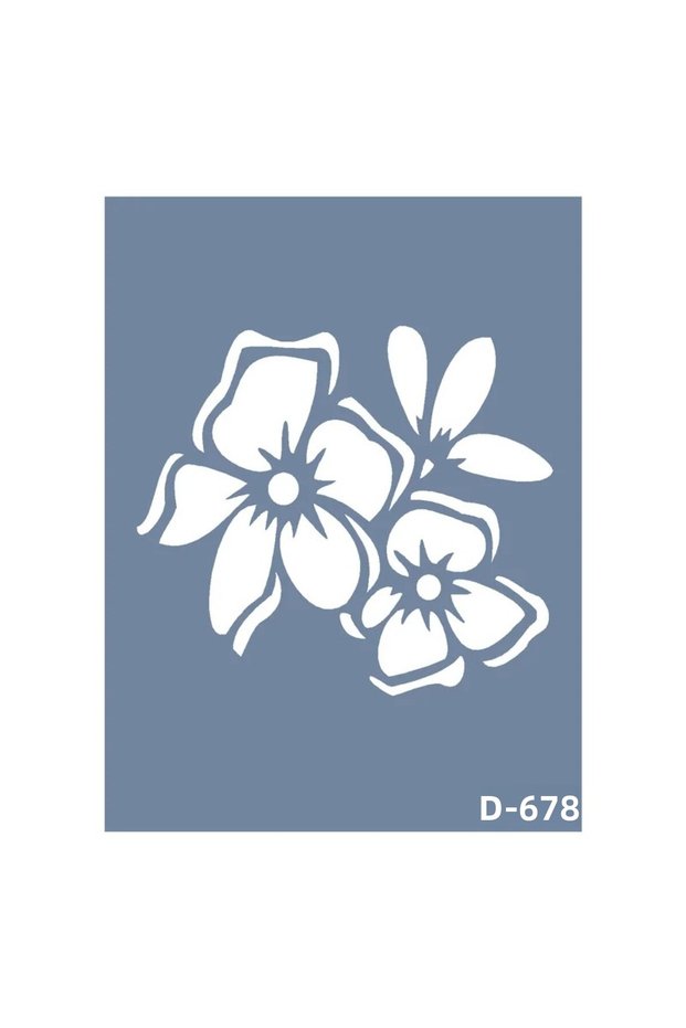 D678 Flower Model D Series Stencil 15x20 cm