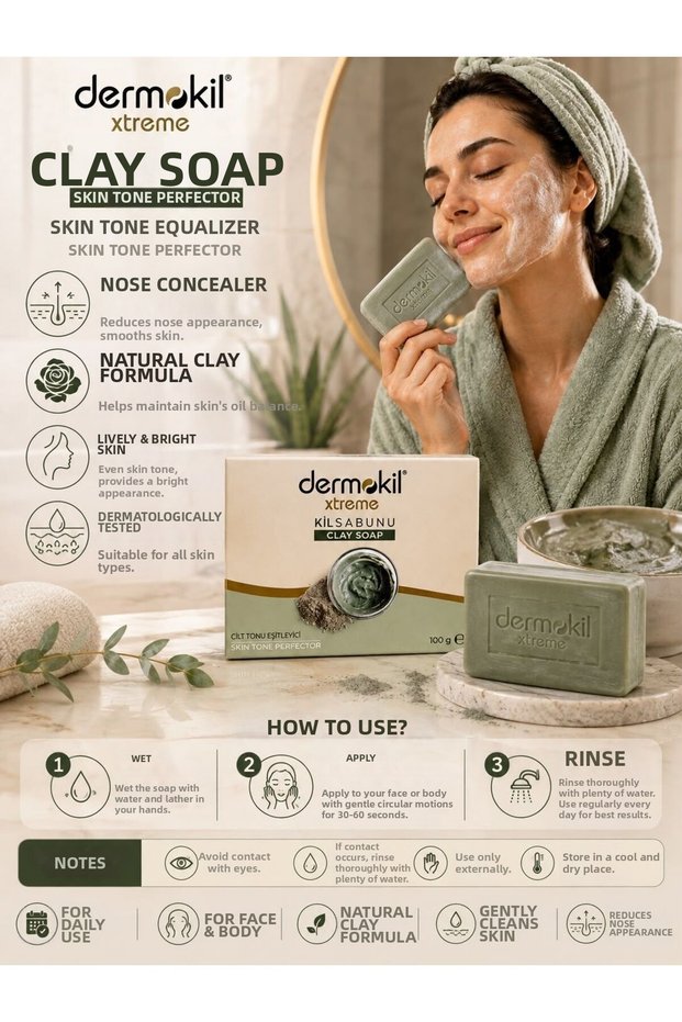 Natural Dermokil Soap | Daily Face and Body Care Soap