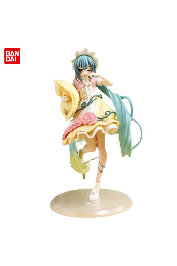 Bandai No Box New Hatsune Miku Anime Figure Fairy Mirror Sleeping Beauty Peripheral Figures Car Orna