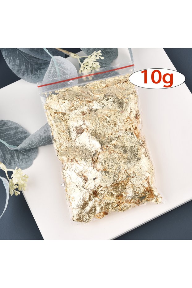 10g golden 1/2/3/5/10g Imitation Gold Sliver Copper Foil Sequins Glitter Craft Leaf Flake Sheet Shin