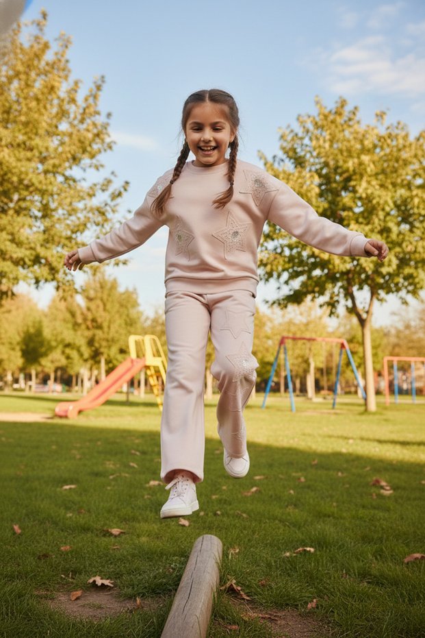 Star Embroidered 2-Piece Girl's Set
