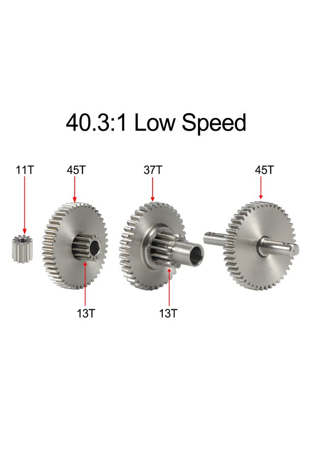 Underdrive Gear Stainless Steel TRX4M Overdrive Underdrive Transmission Gear Pinion Set for 1/18 RC