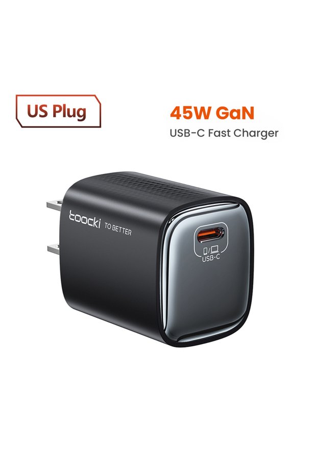 toocki US Plug Toocki 45W GaN USB Charger PD QC3.0 Quick Charge PPS Type C Phone Charger For Samsung