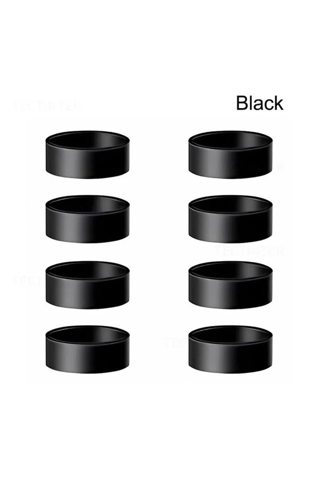 8pcs Black 8 PCS Ring Cover Elastic Protective Rocker Rubber Ring For PS5/ PS4/ Switch PRO Joystick