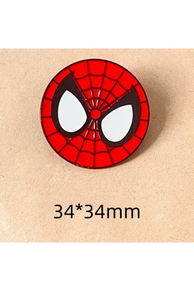 1 6pcsPcs Creative Cartoon Character Alloy Brooch Badge Pins for Backpacks Accessories Clothes Bags